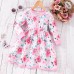 【2Y-7Y】Girl Casual Colorful Cartoon Animal Unicorn Floral Print Long Sleeve Dress