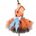 【12M-9Y】2-piece Girl Cute Halloween Layered Tulle Dress Set