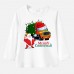 【12M-9Y】Unisex Kid Cotton Stain Resistant Christmas Truck Print Long Sleeve Tee