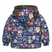 【18M-6Y】Girls Thick Animal Print Reversible Hooded Fleece Coat