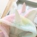 【18M-8Y】2-piece Girls Thick Fleece Gradient Unicorn Hooded Jacket With Bag