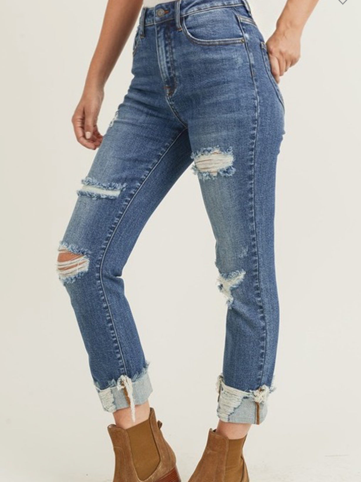 Turn It Up Distressed Jeans Turn It Up Distressed Jeans