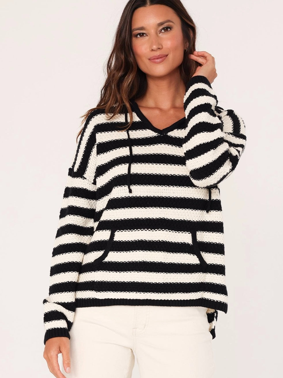 The Striped Knit Hoodie The Striped Knit Hoodie