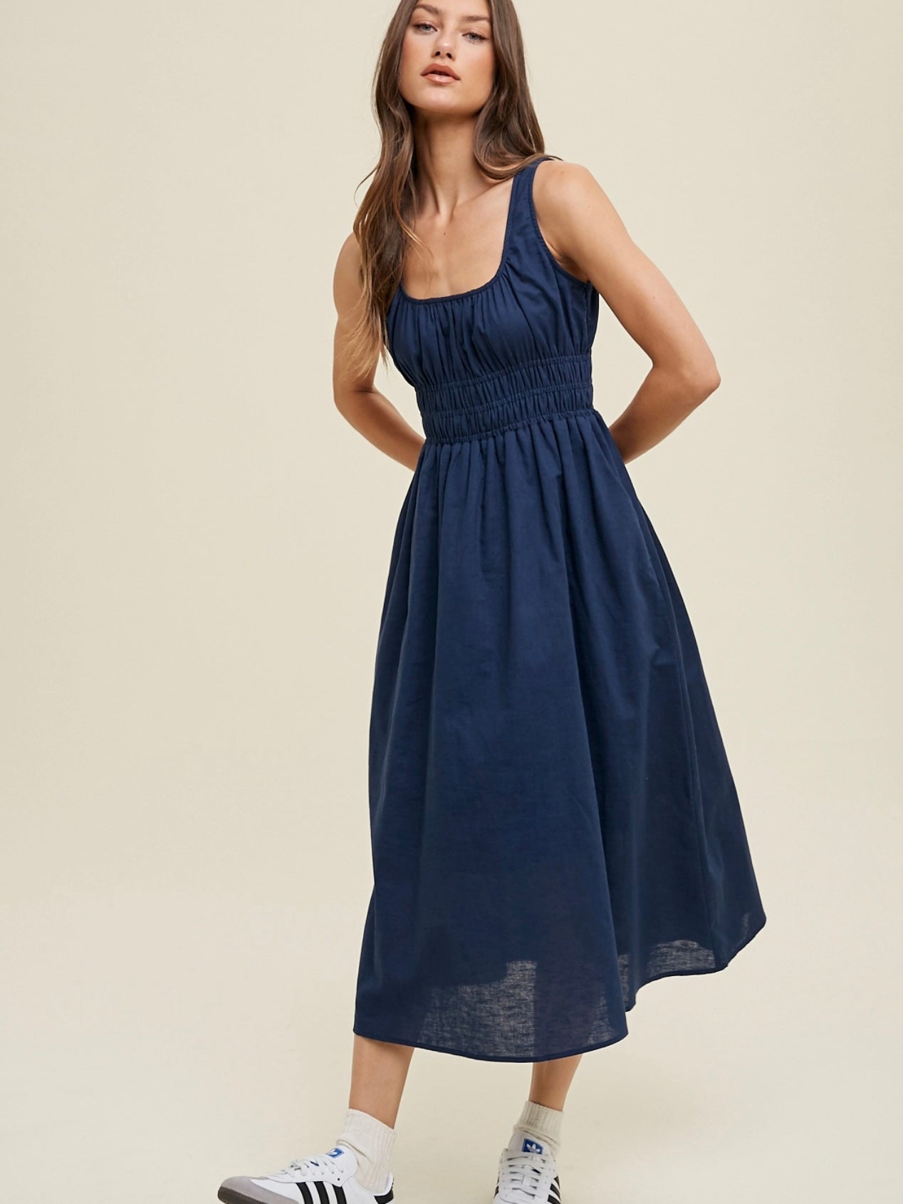 Linen Midi Dress Linen Midi Dress