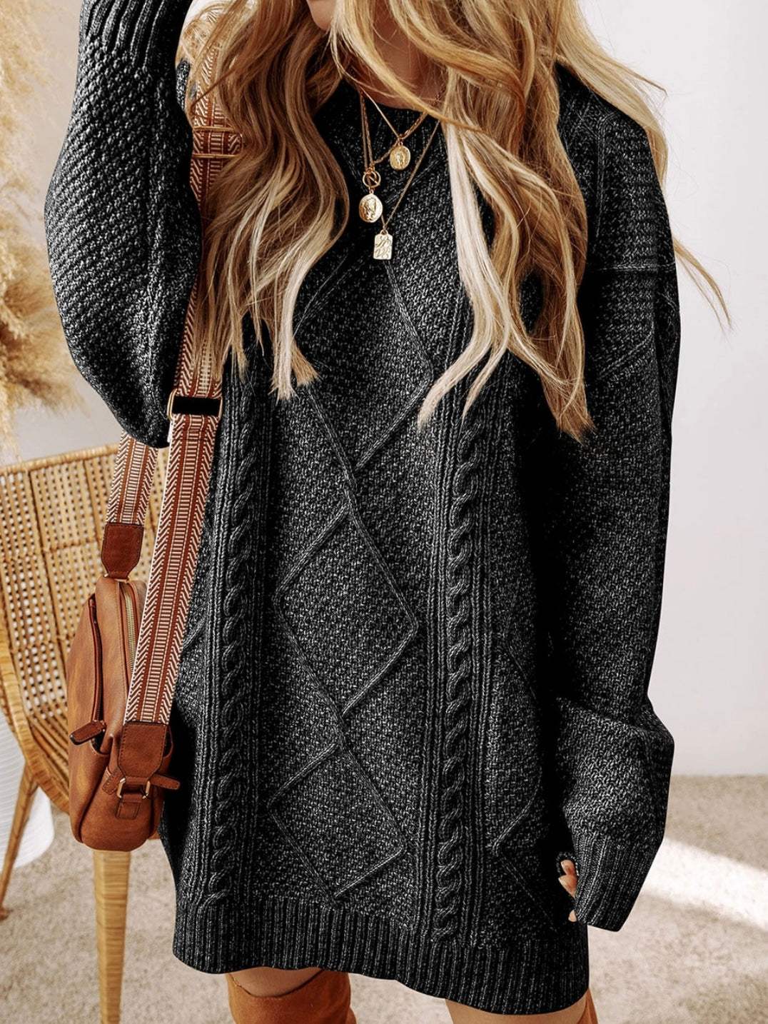 Candace Cable Knit Sweater Dress Candace Cable Knit Sweater Dress