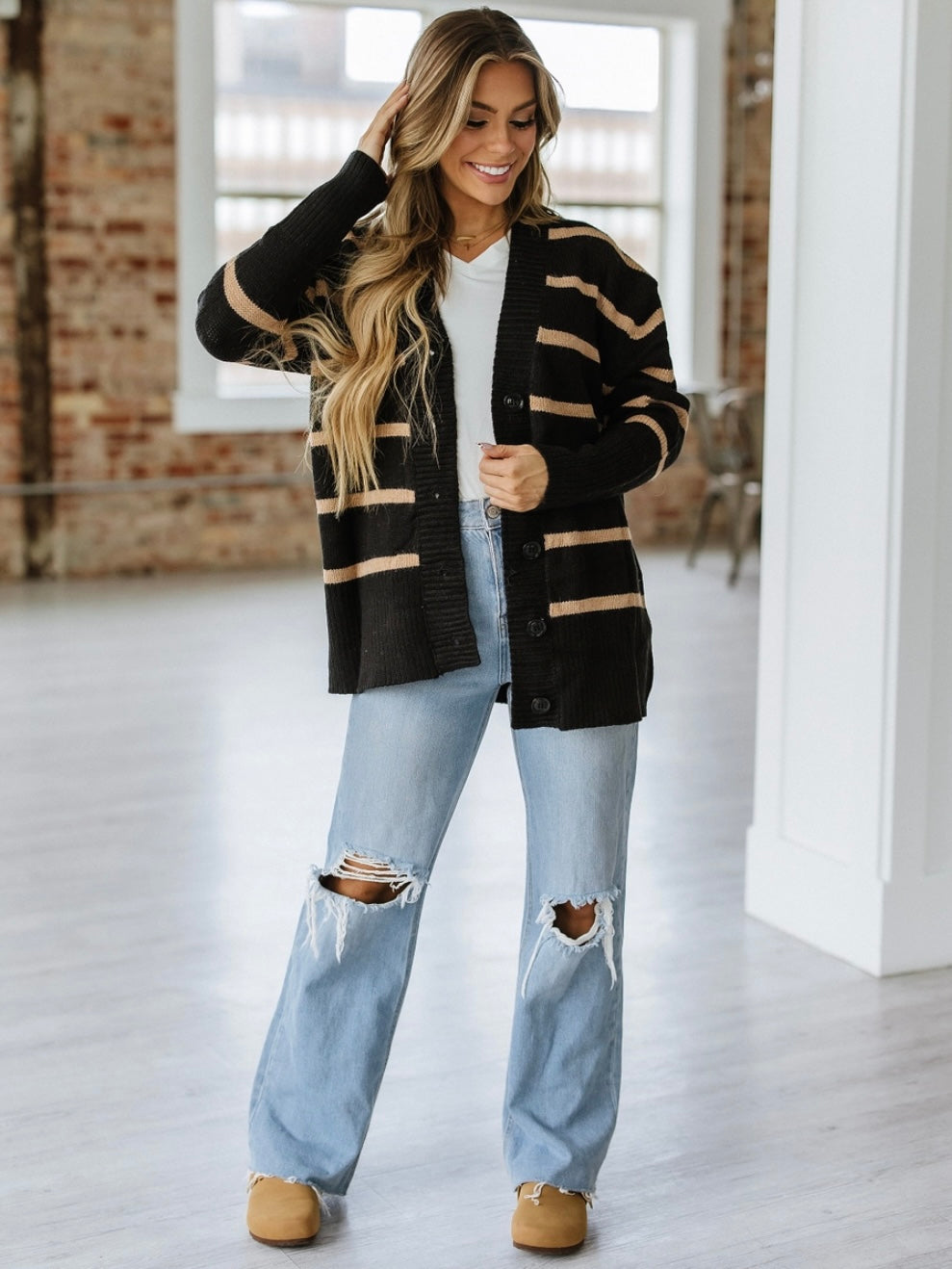 Midnight Stripe Cardigan