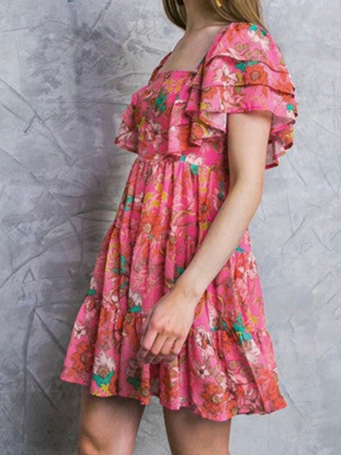Crete Ruffle Sleeve Dress Crete Ruffle Sleeve Dress