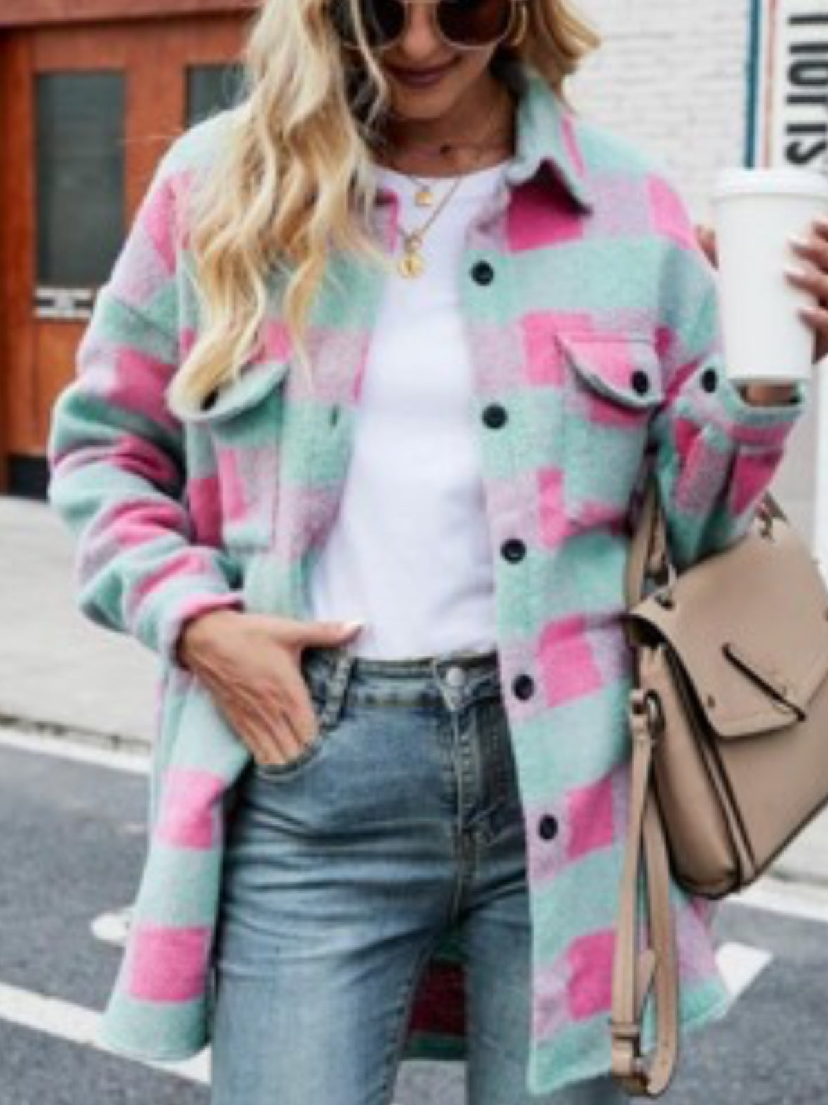 Ocean Side Plaid Shacket Ocean Side Plaid Shacket