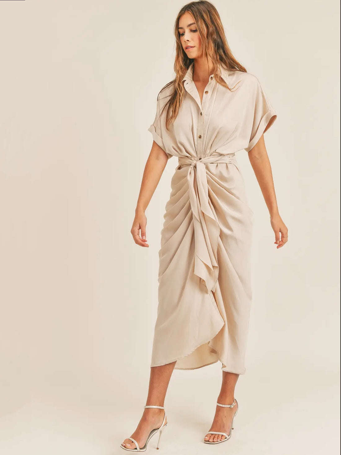 Tie Front Shirt Dress Tie Front Shirt Dress