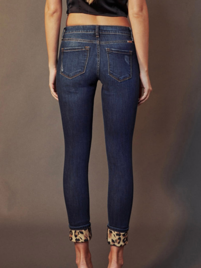 Distressed Leopard Jeans by Kancan Distressed Leopard Jeans by Kancan