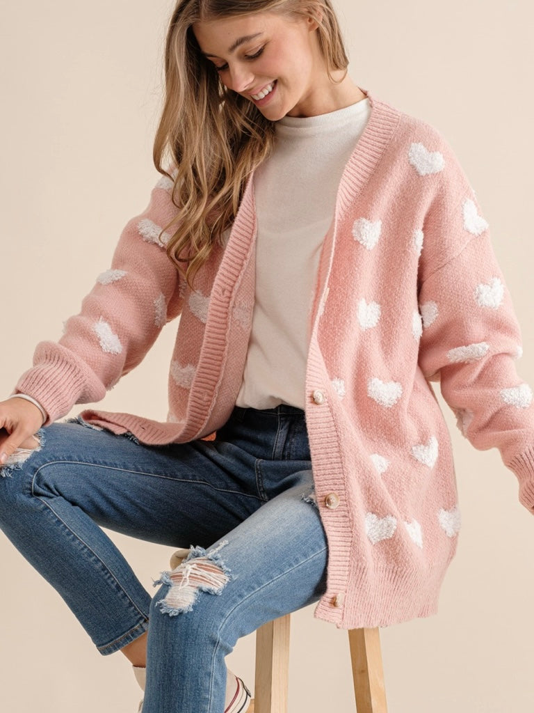 Heart All Over Cardigan Heart All Over Cardigan
