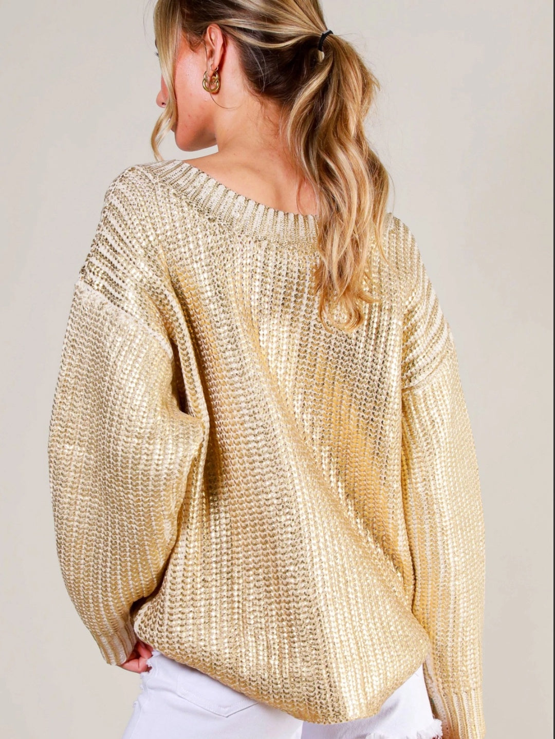Metallic Gold Sweater Metallic Gold Sweater