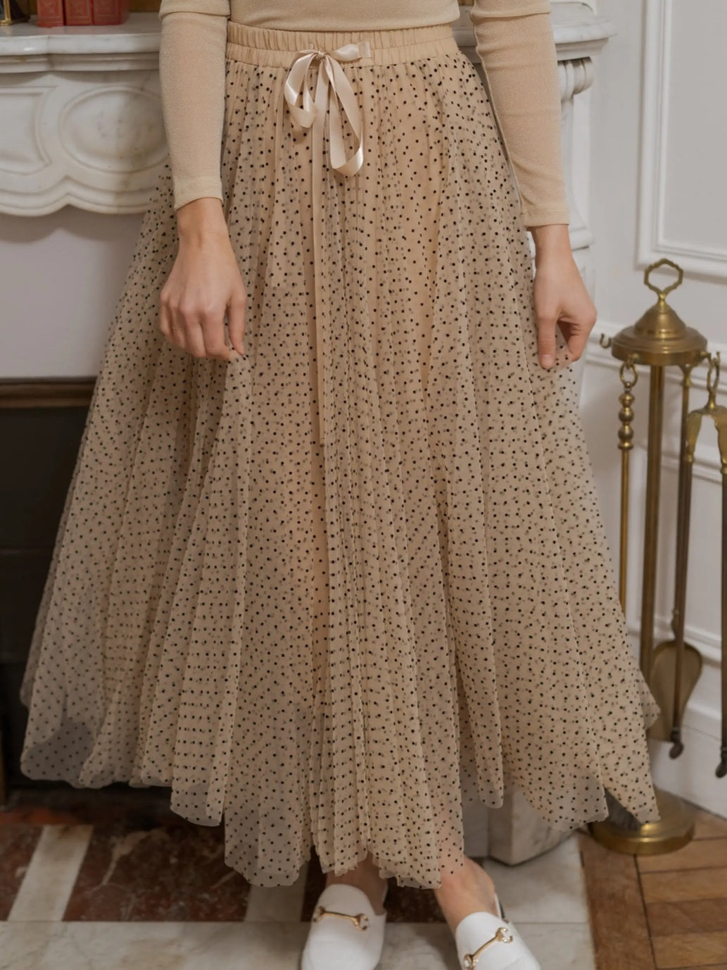 Aria Dotted Tulle Skirt