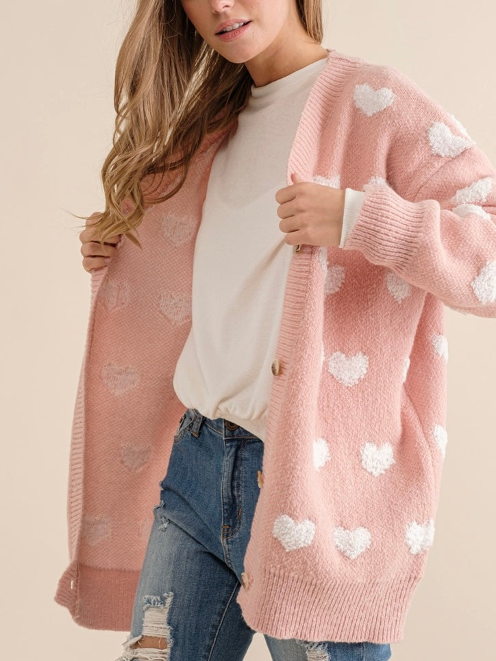 Heart All Over Cardigan Heart All Over Cardigan