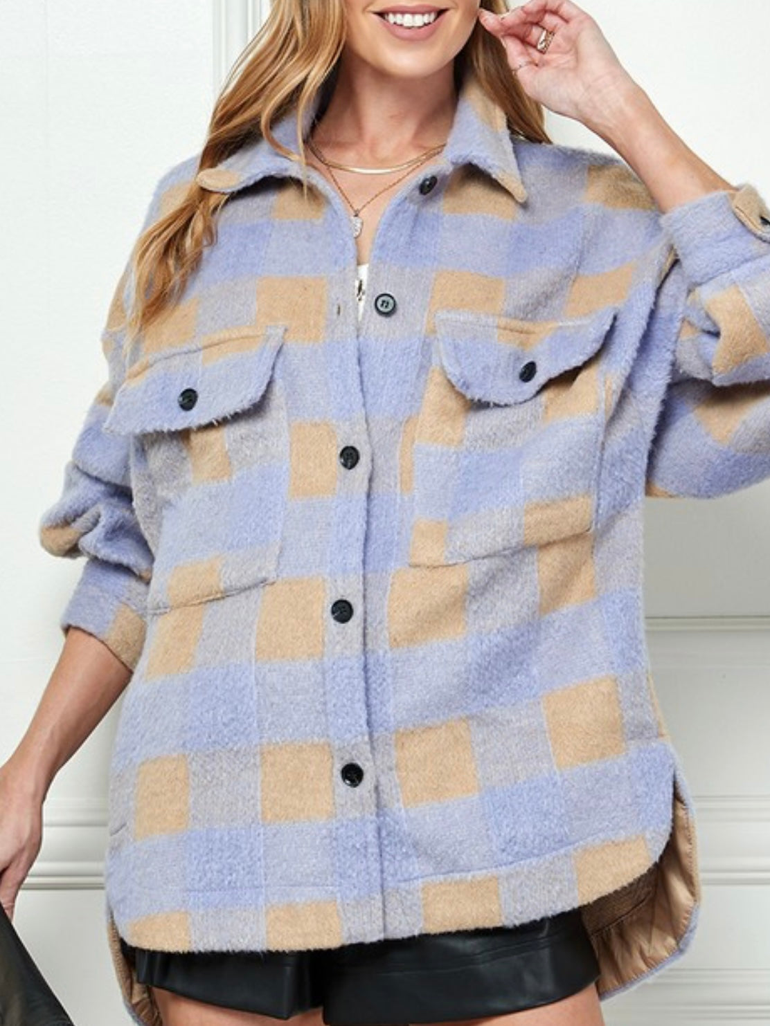 Ocean Side Plaid Shacket Ocean Side Plaid Shacket