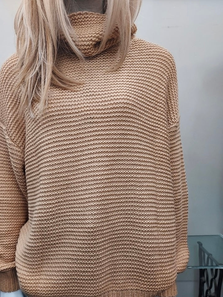 Beige Turtleneck Sweater Beige Turtleneck Sweater