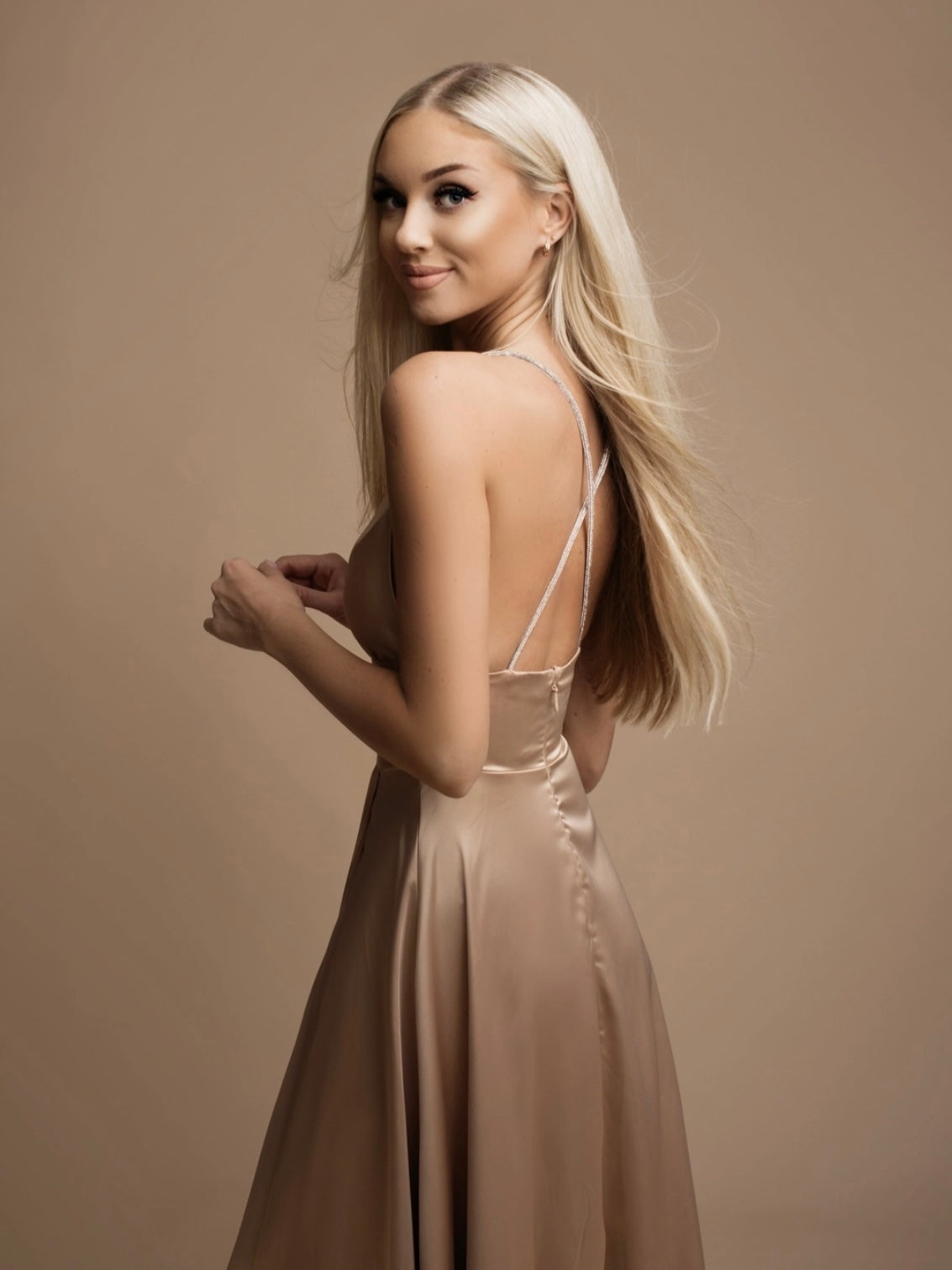 All Out Glam Satin Dress