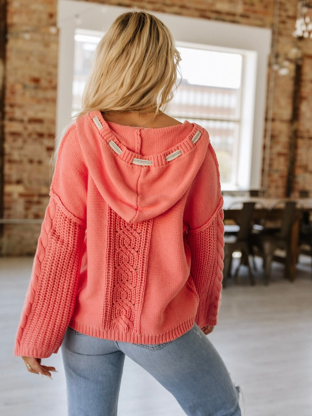 Papaya Hooded Sweater