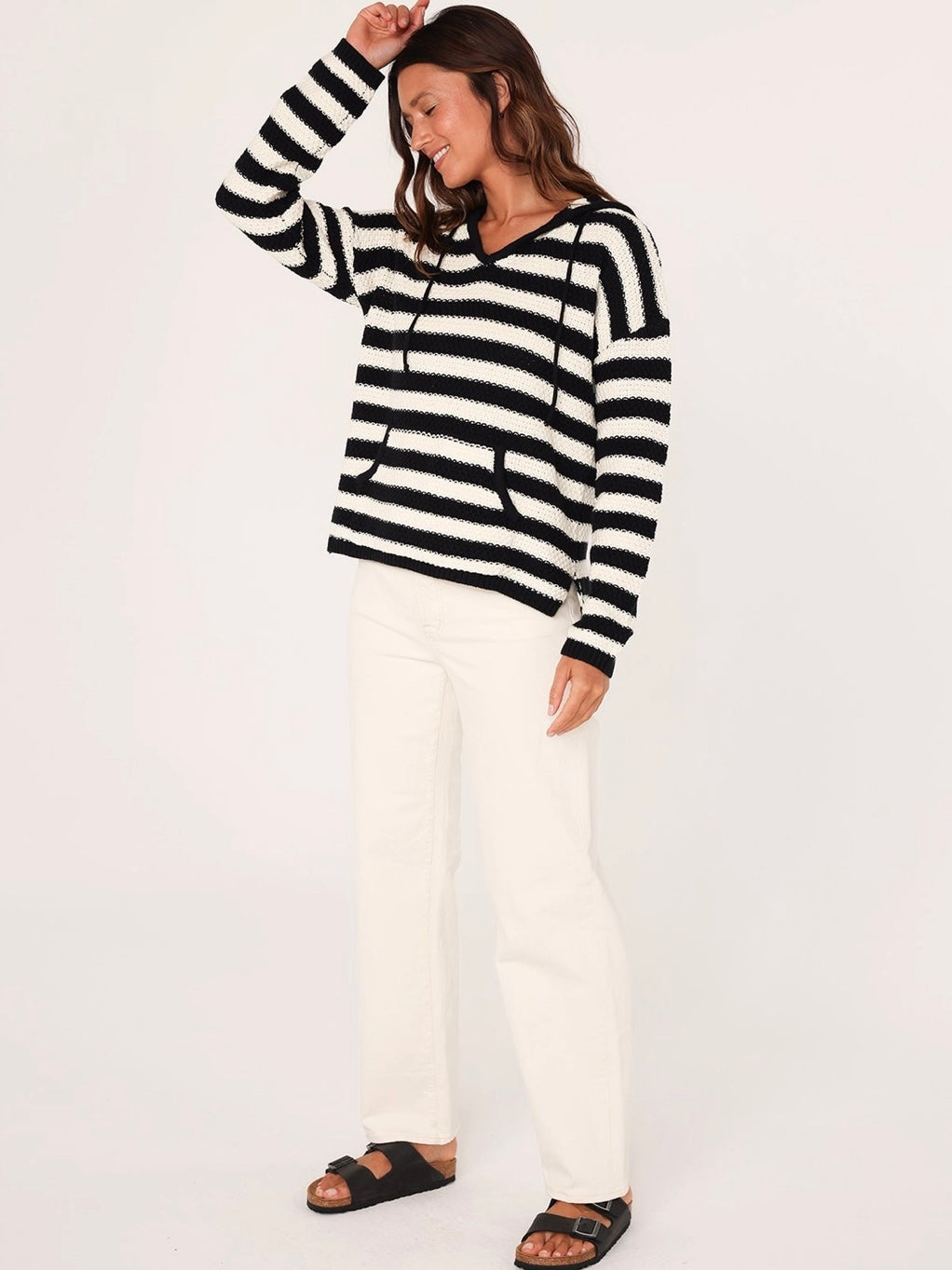 The Striped Knit Hoodie The Striped Knit Hoodie