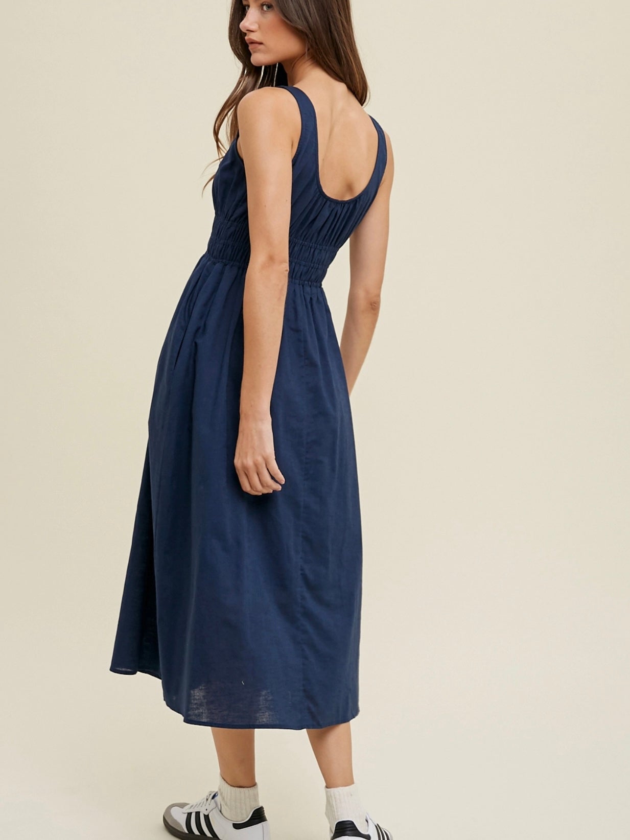 Linen Midi Dress Linen Midi Dress