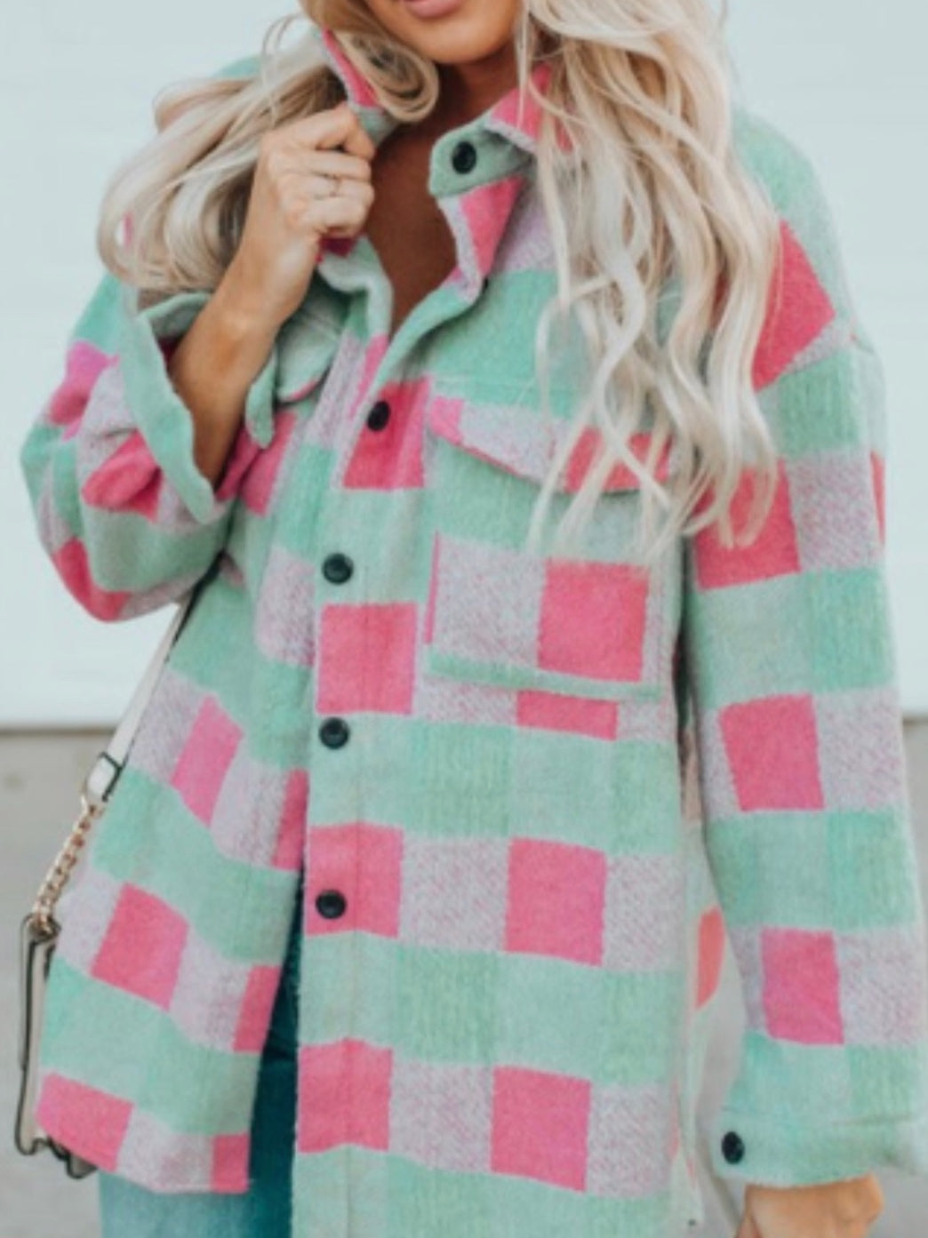 Ocean Side Plaid Shacket Ocean Side Plaid Shacket