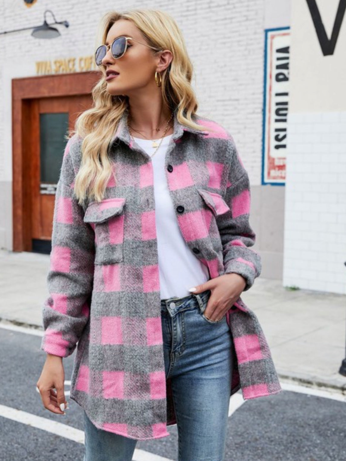 Ocean Side Plaid Shacket Ocean Side Plaid Shacket