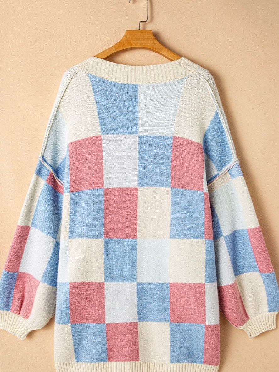 Checkered Cardigan