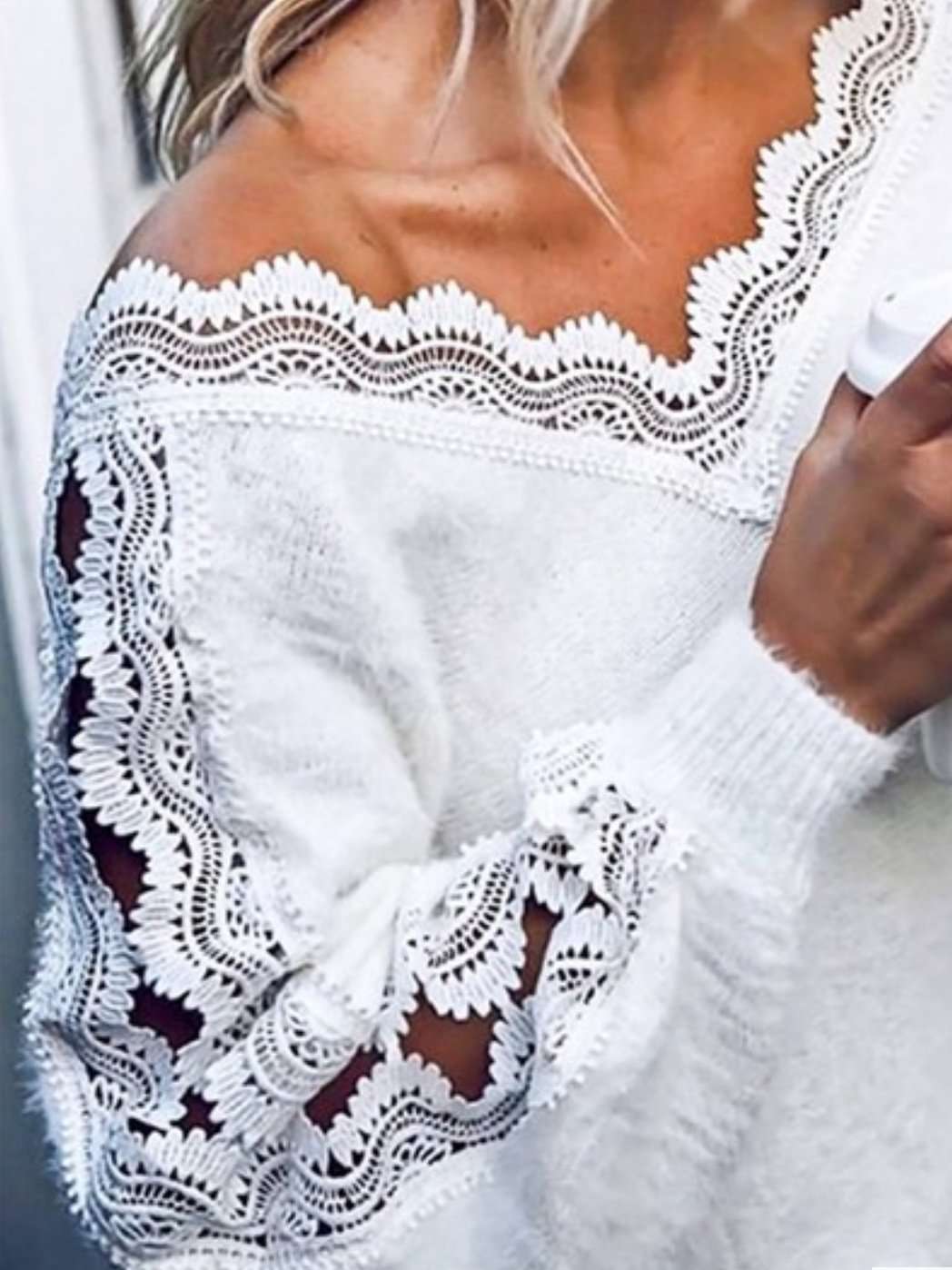 Pearl + Lace Sweater Pearl + Lace Sweater