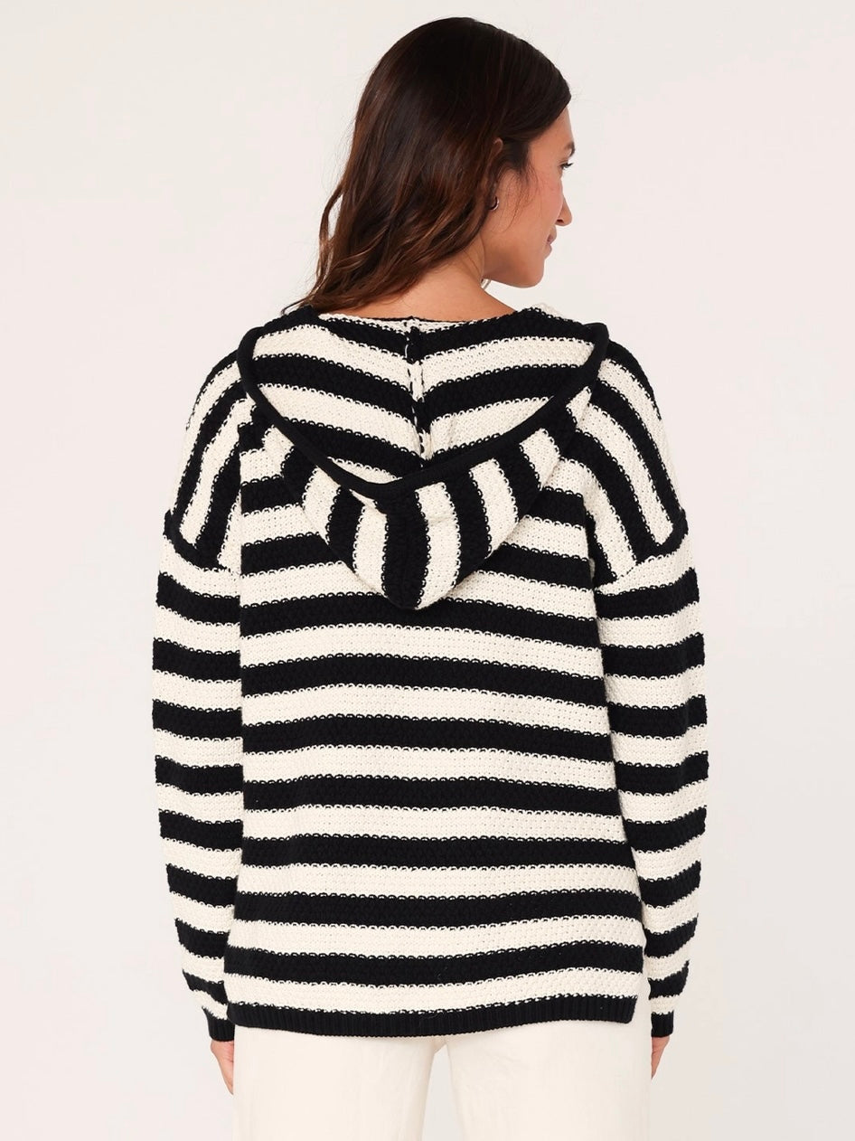 The Striped Knit Hoodie The Striped Knit Hoodie