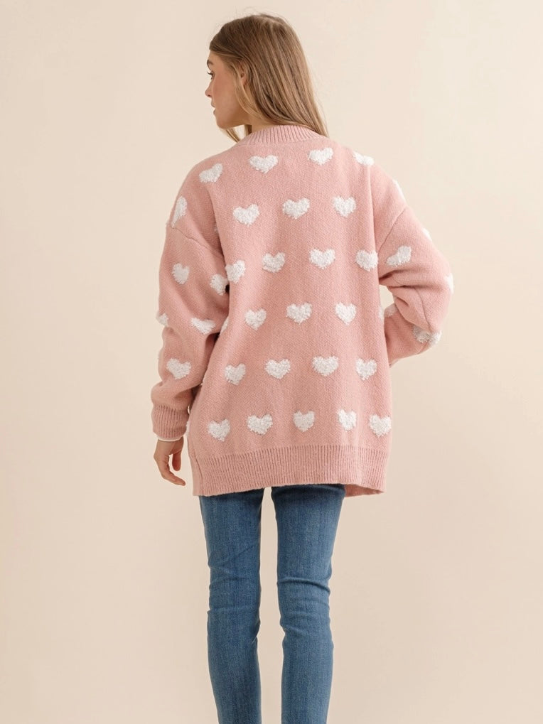 Heart All Over Cardigan Heart All Over Cardigan