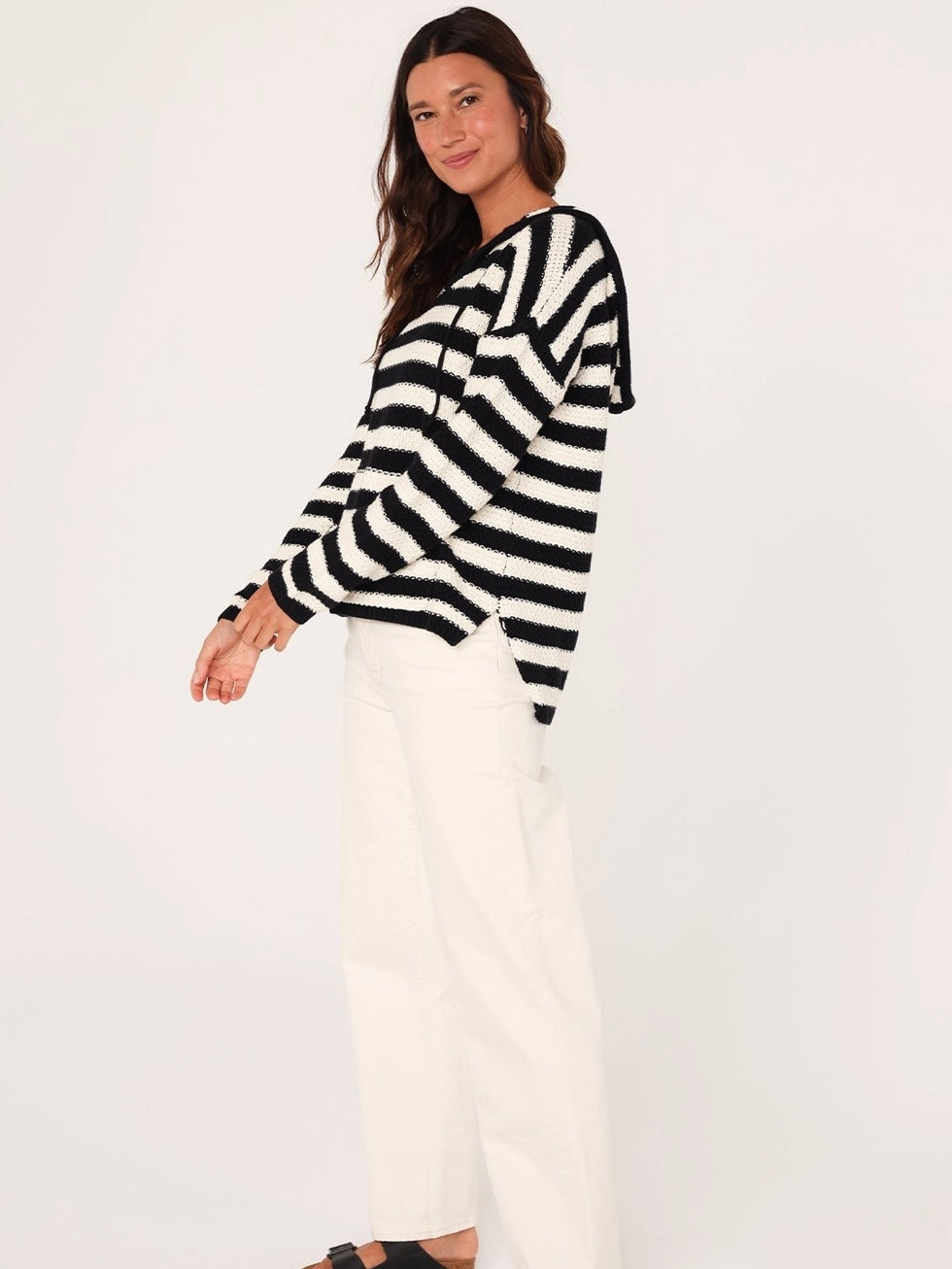 The Striped Knit Hoodie The Striped Knit Hoodie