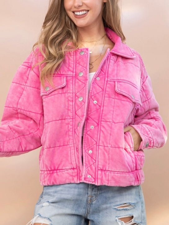Stone Washed Quilted Jacket Stone Washed Quilted Jacket