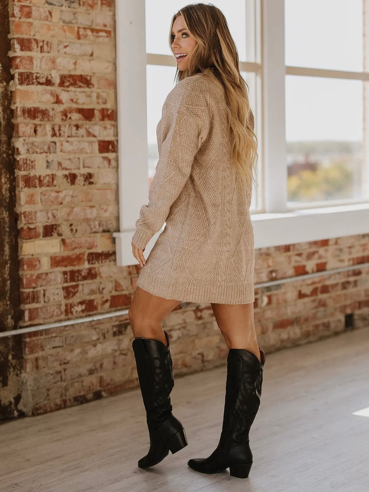 Candace Cable Knit Sweater Dress Candace Cable Knit Sweater Dress