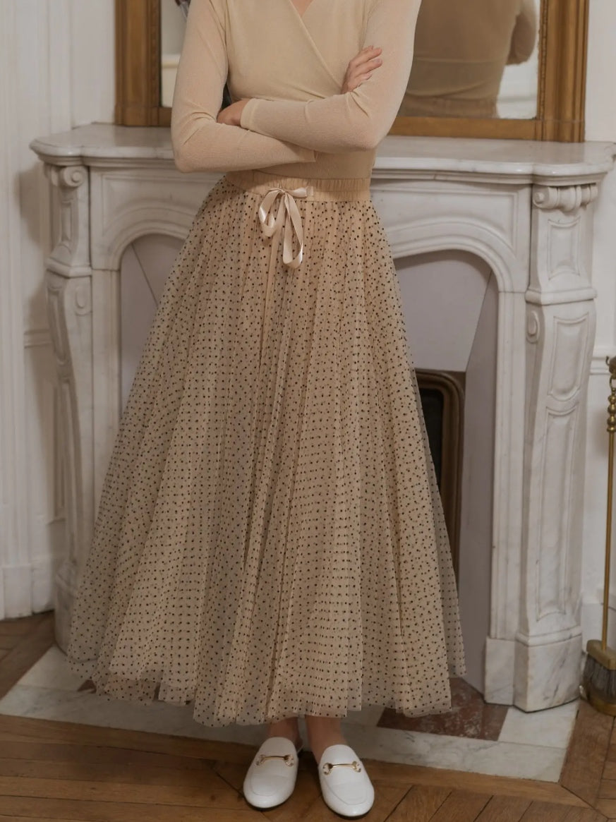 Aria Dotted Tulle Skirt