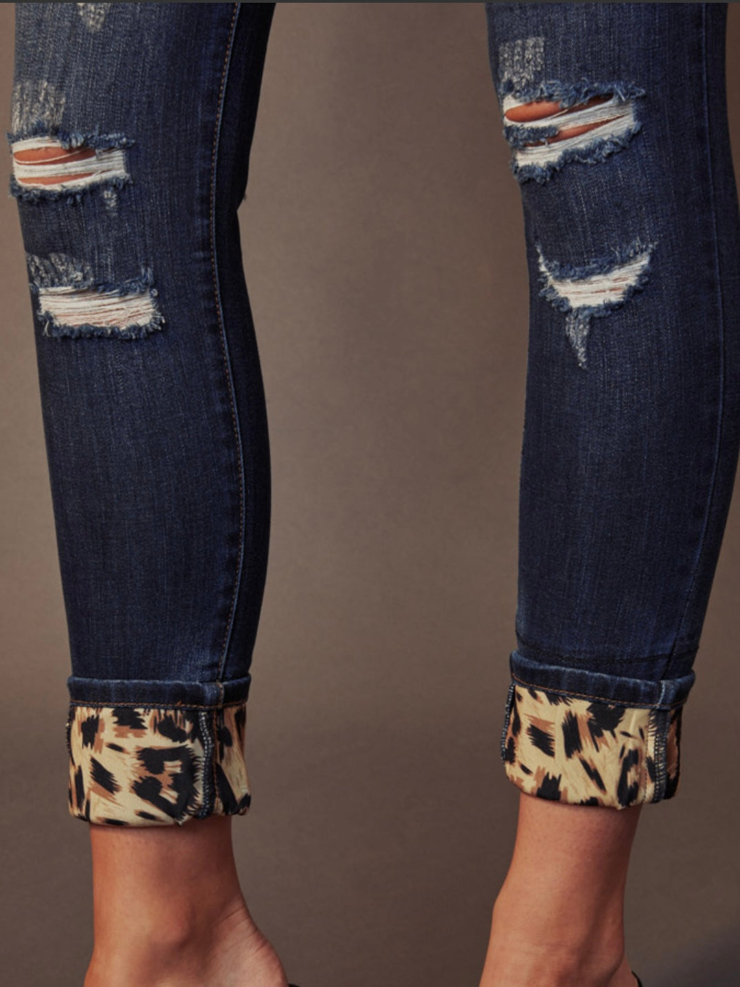 Distressed Leopard Jeans by Kancan Distressed Leopard Jeans by Kancan