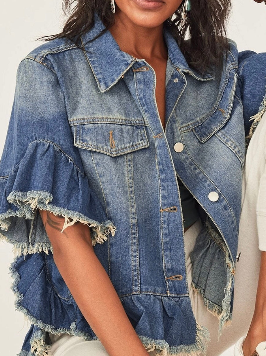 Raw + Ruffled Jean Jacket Raw + Ruffled Jean Jacket