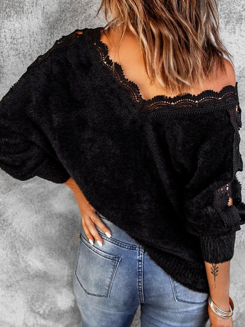 Pearl + Lace Sweater Pearl + Lace Sweater