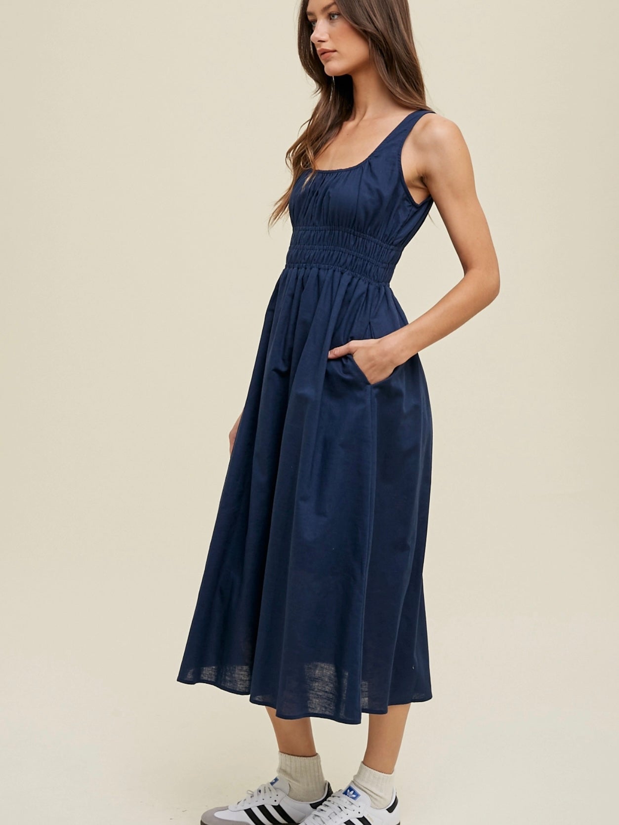 Linen Midi Dress
