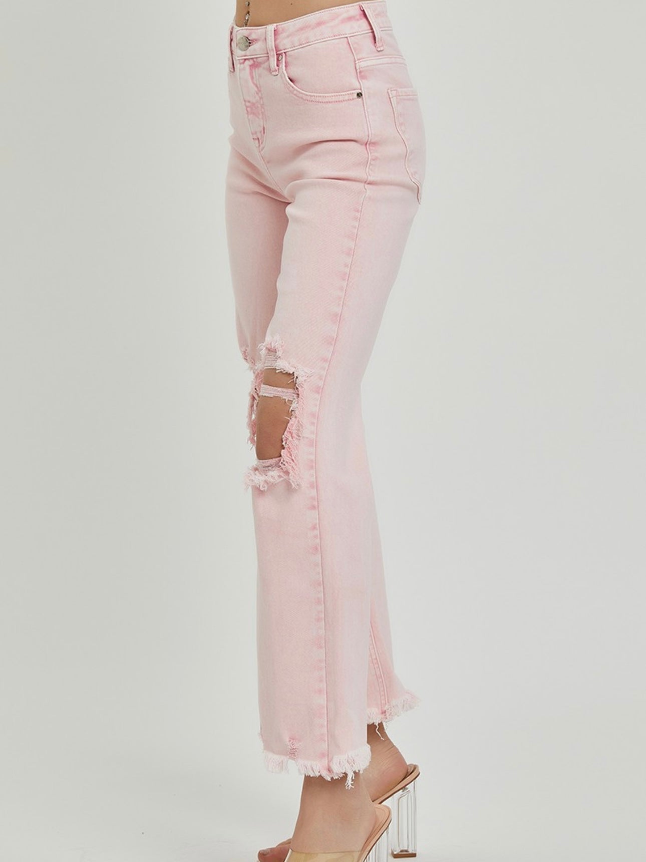 Acid Pink Distressed Jeans Acid Pink Distressed Jeans