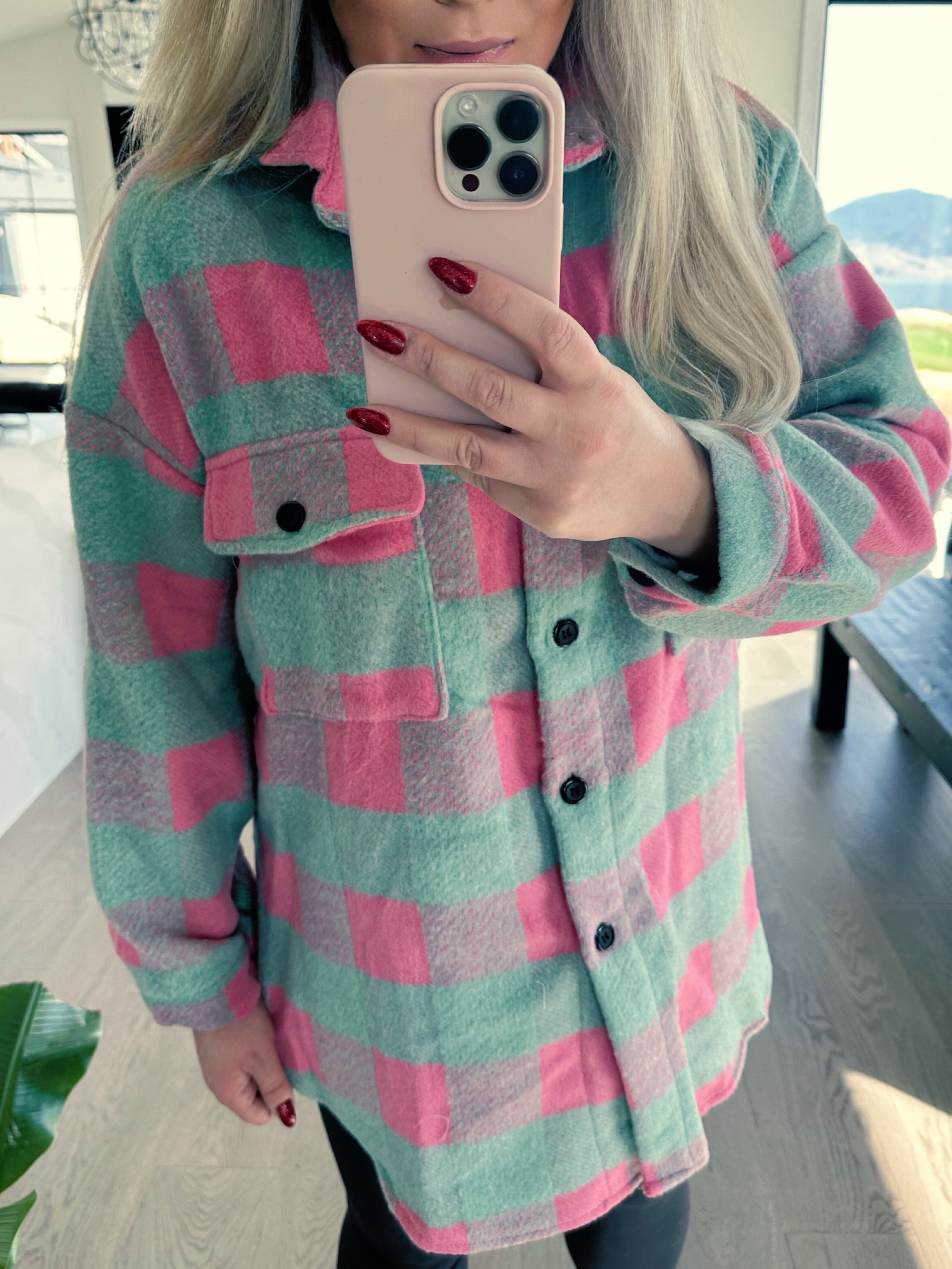 Ocean Side Plaid Shacket Ocean Side Plaid Shacket