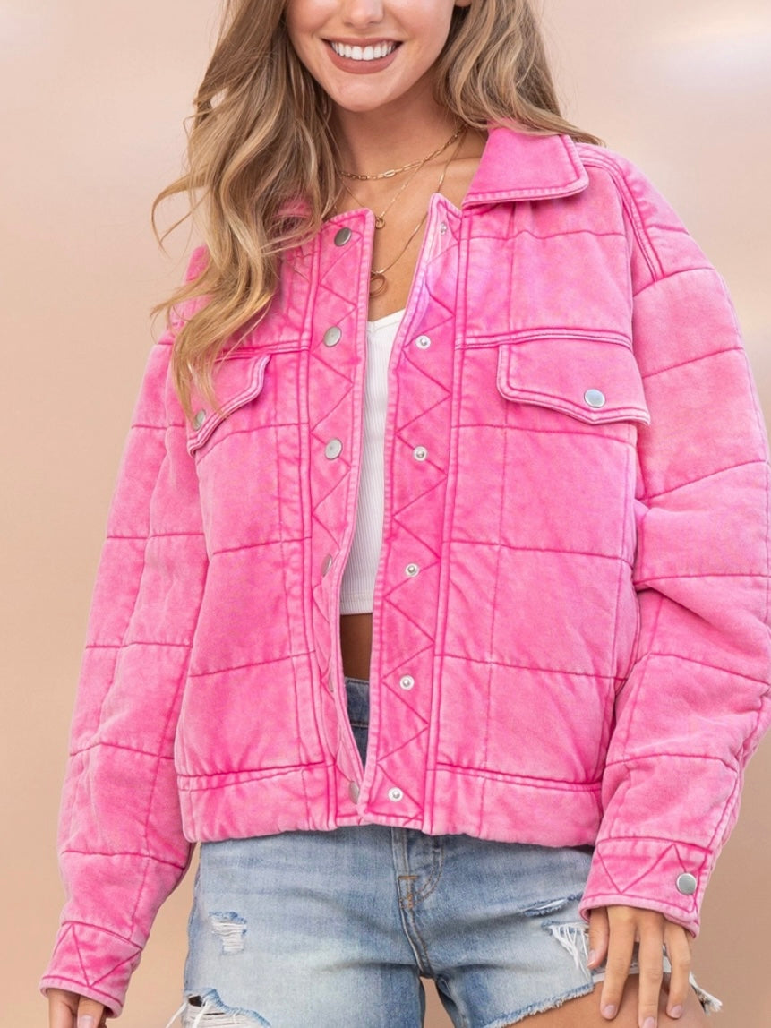 Stone Washed Quilted Jacket Stone Washed Quilted Jacket