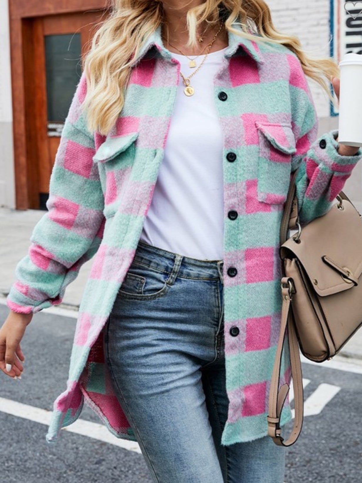 Ocean Side Plaid Shacket Ocean Side Plaid Shacket