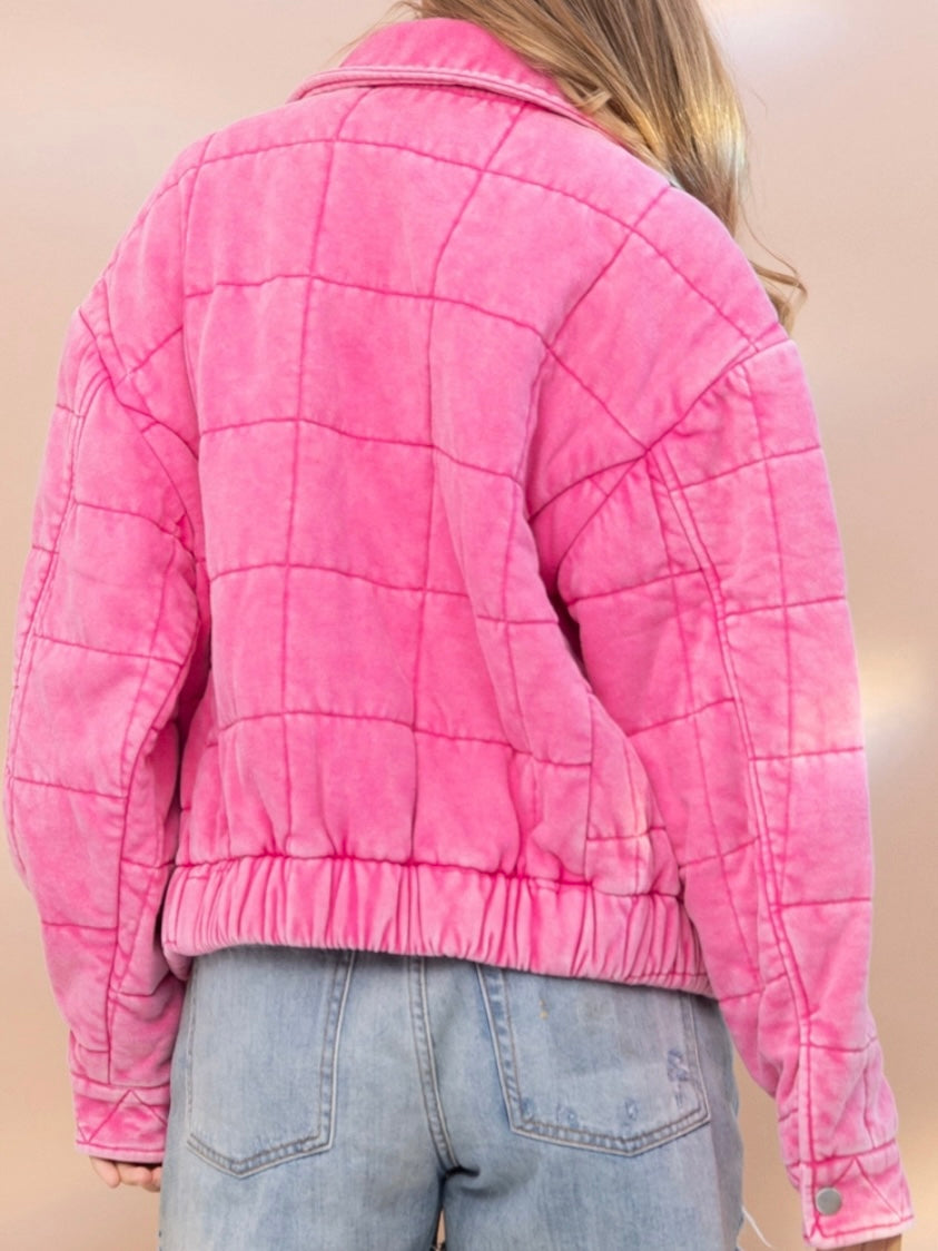 Stone Washed Quilted Jacket Stone Washed Quilted Jacket